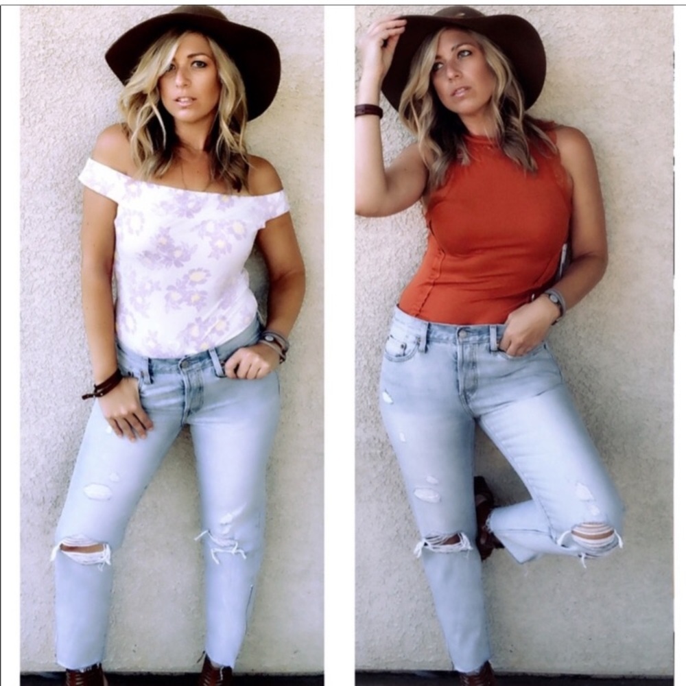 Levis jeans with side zippers